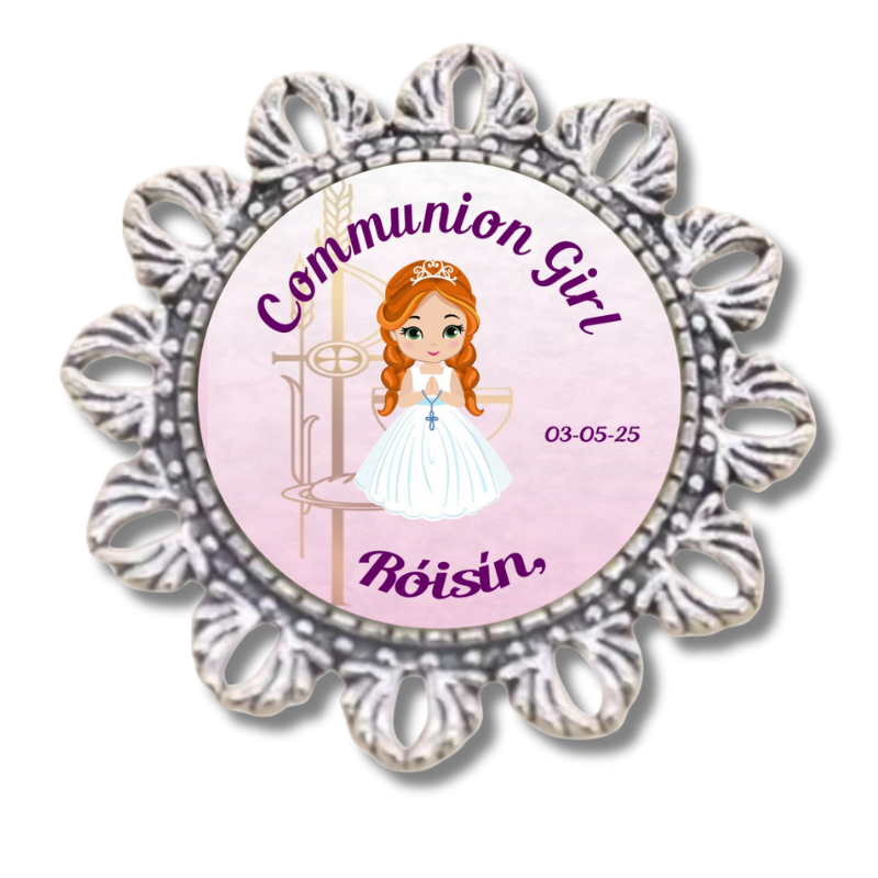 Communion Brooch - Personalised Gift