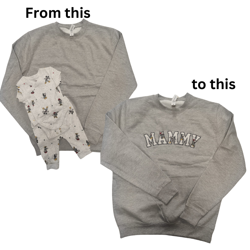 Sweatshirt with Baby Clothing Name - Personaised Gift