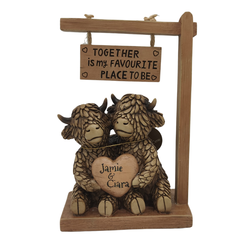 Hughie Highland Cow Together - Personalised Gift