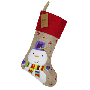 Hession Christmas Stockings, Personalised Gift