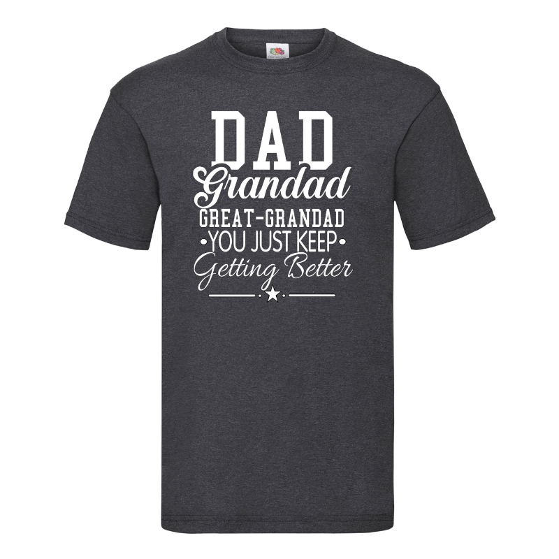 Dad, Grandad, Great Grandad T-Shirt - Personalised Gift