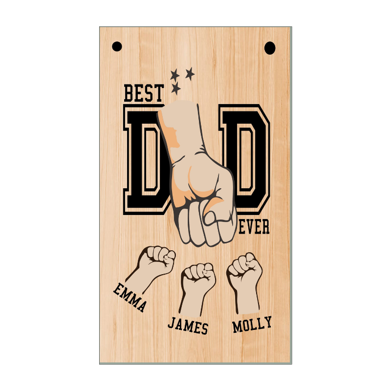 Fist Bump Hanging Plaque - Personalised Gift