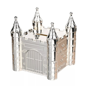 Silver Plated Castle Moneybox - Personalised Gift