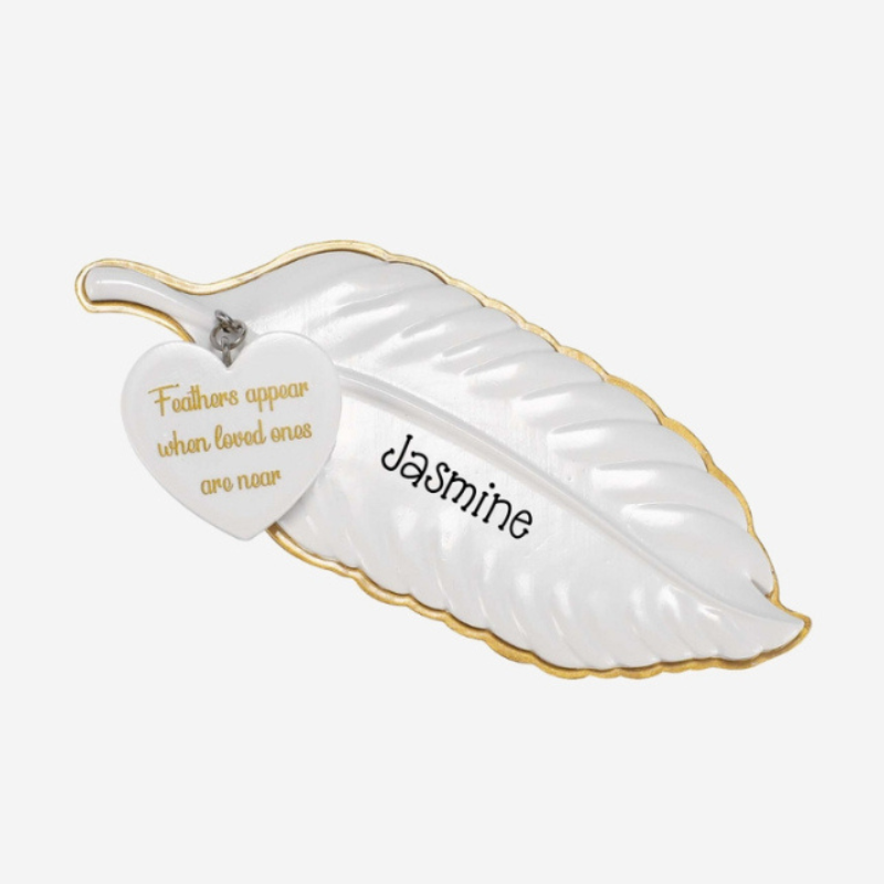 Angel Feather Decoration - Personalised Gift