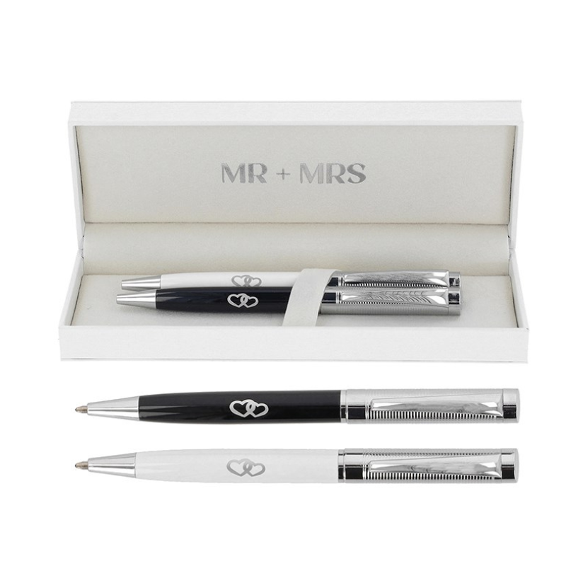 Mr & Mrs Wedding Pen Set - Personalised Gift