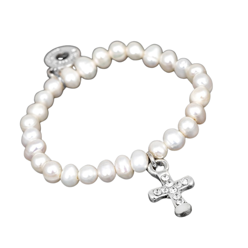 Freshwater Pearl Christening Bracelet