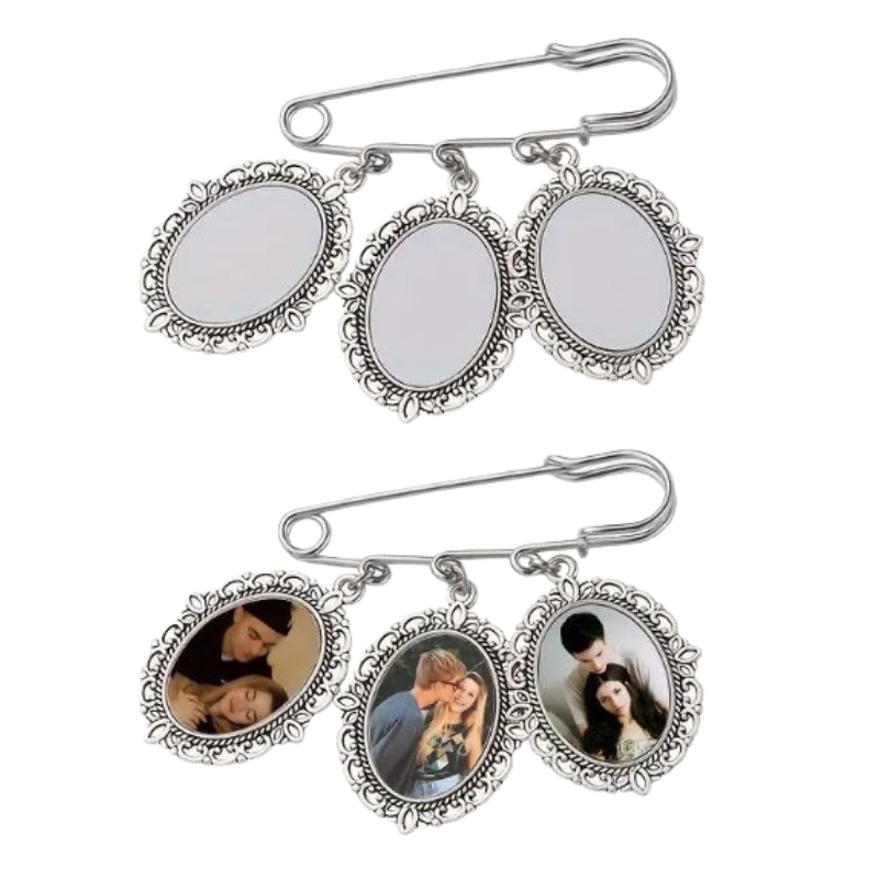 Photo Pin, 3 Photos - Personalised Gift