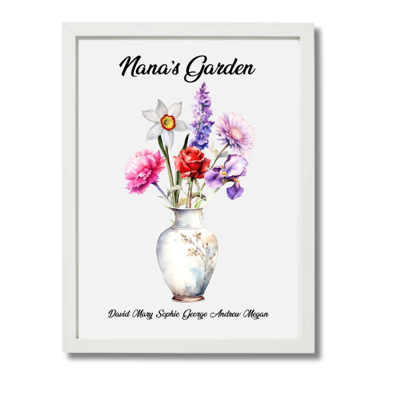 Nana's Garden Frame - Personalised Gift