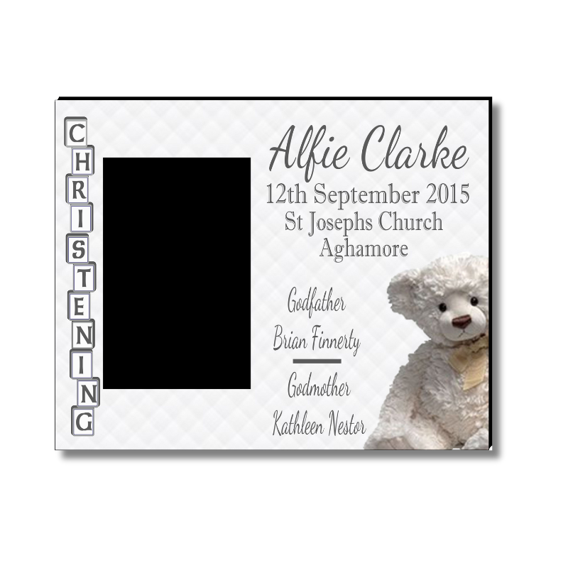 Christening Frame, Personalised Gift