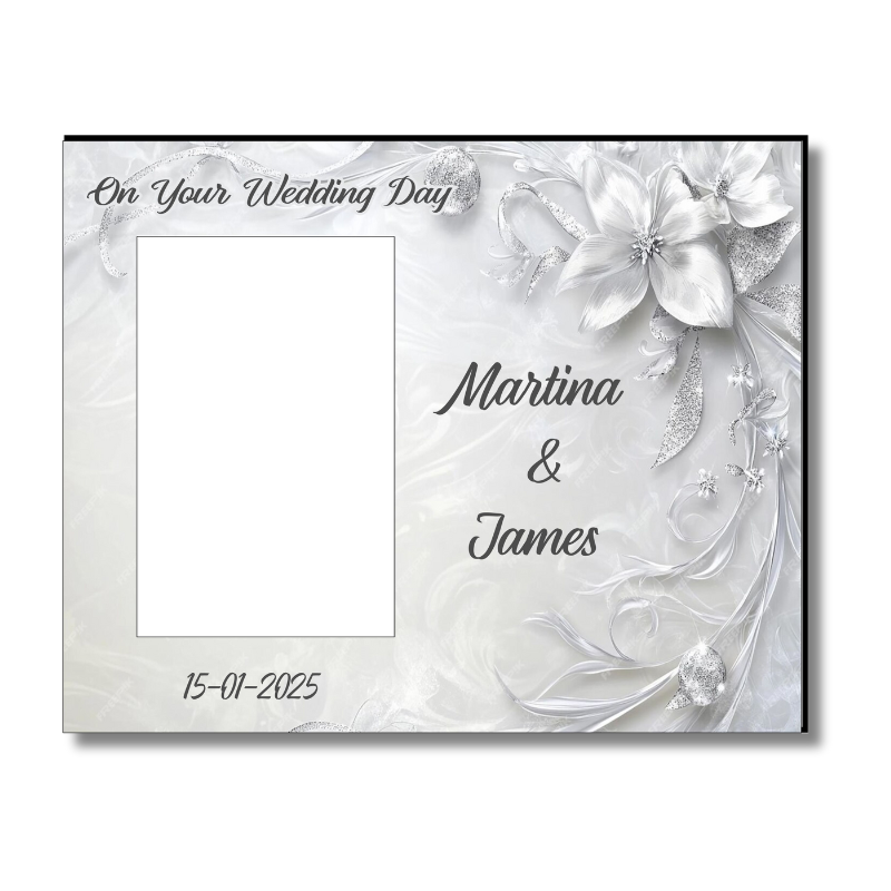 Silver Anniversary - Wedding Frame - Personalised Gift