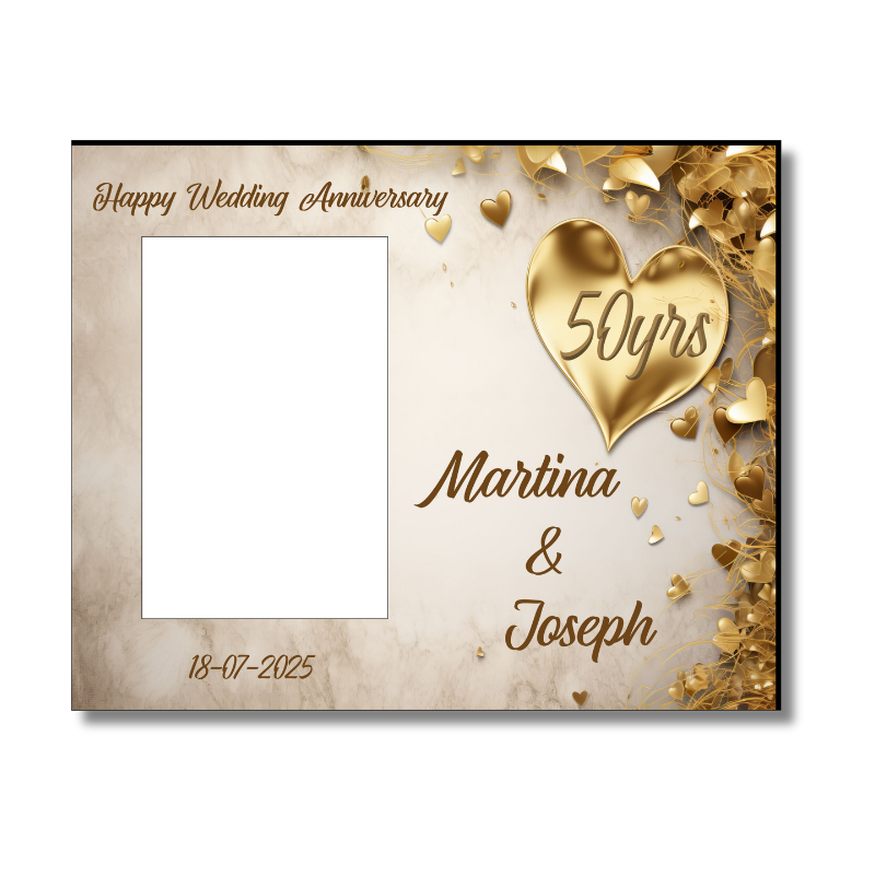 Golden Anniversary Frame - Personalised Gift