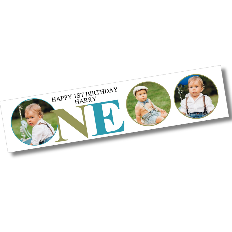 ONE Birthday Banner - Personalised Gift