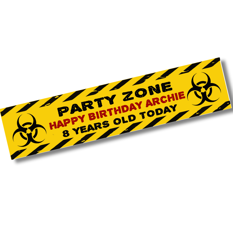 Party Zone Birthday Banner - Personalised Gift