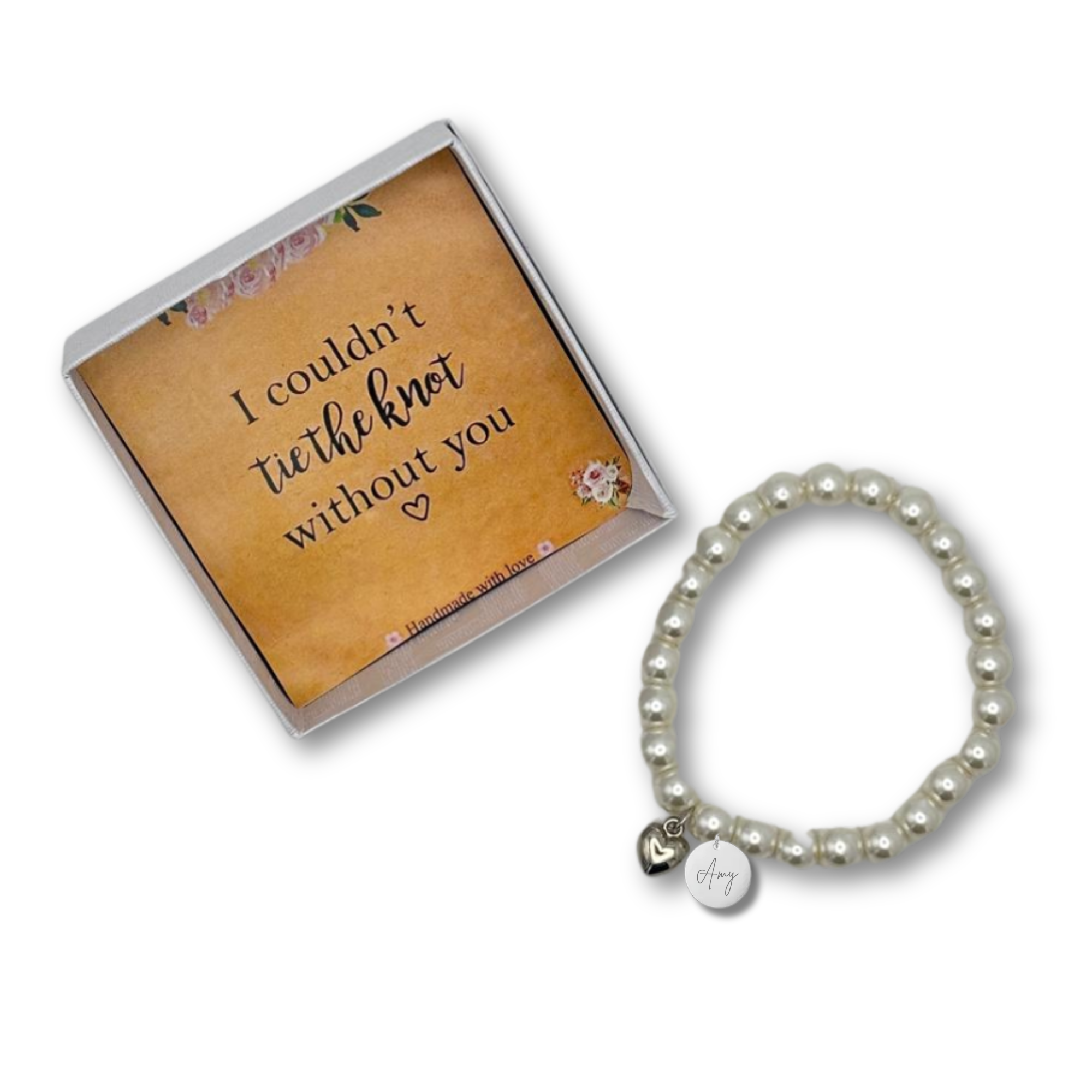 Bridesmaid Imitation Pearl Bracelet - Personalised Gift