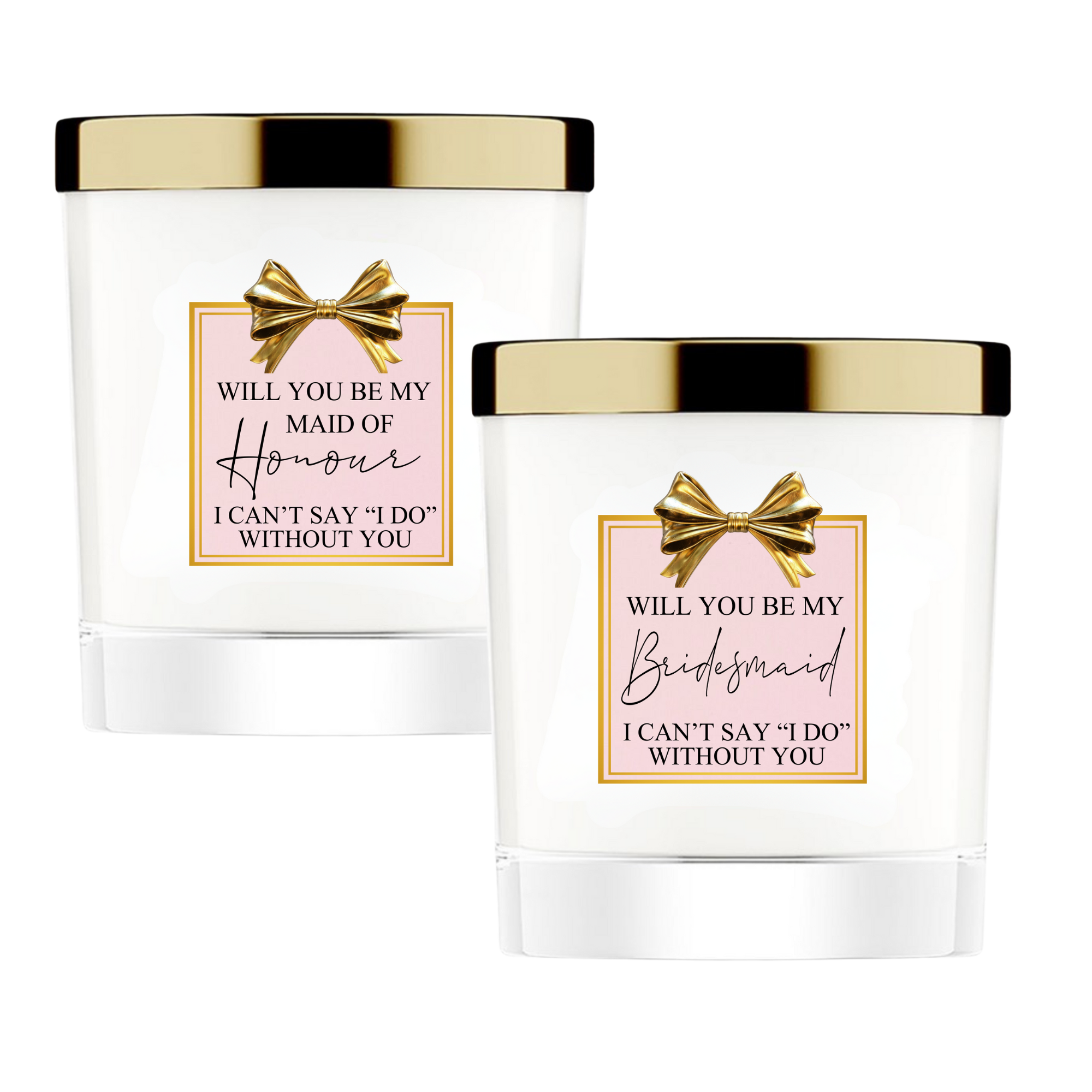 Personalised Bridal Party Candle - Personalised Gift